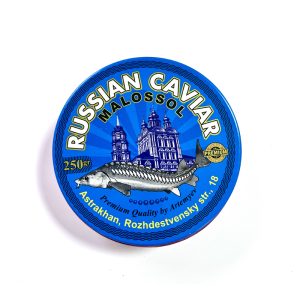 Икра зернистая стерляди ПРЕМИУМ 250г. в металлической банке "Каспий"